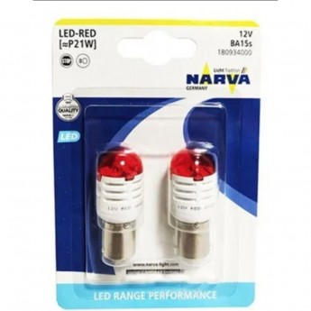 Лампа NARVA LED P21 12V 1.75W BA15s red 2шт. Лампа NARVA LED P21 12V 1.75W BA15s red 2шт.