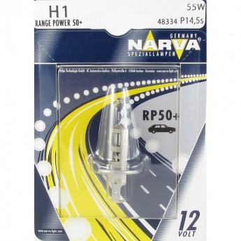 Лампа NARVA RANGE POWER 50+ H1 RP50 12V 55W NVA B1 Лампа NARVA RANGE POWER 50+ H1 RP50 12V 55W NVA B1